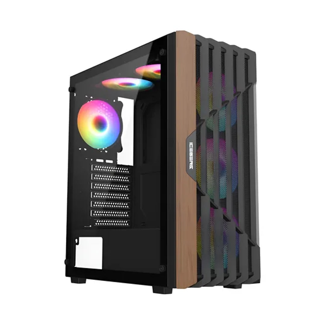 CHASIS ICEBERG WOOD CORE 6 FAN ARGB