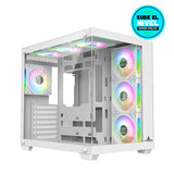 CHASIS  Gamer Iceberg Crystal Cube White 7 Fans ARGB