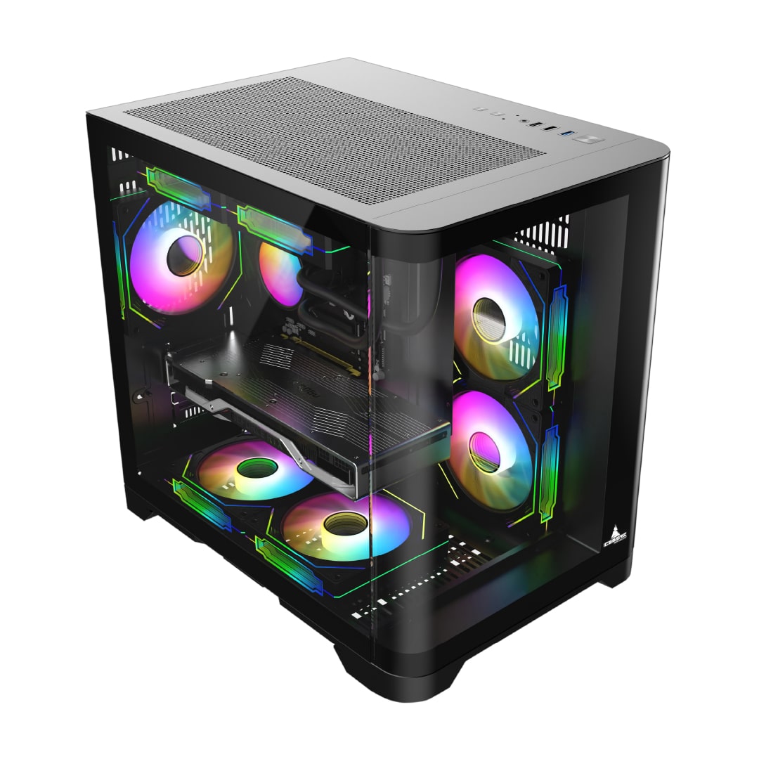 CHASIS ICEBERG CRYSTAL WAVE M 3 FAN ARGB