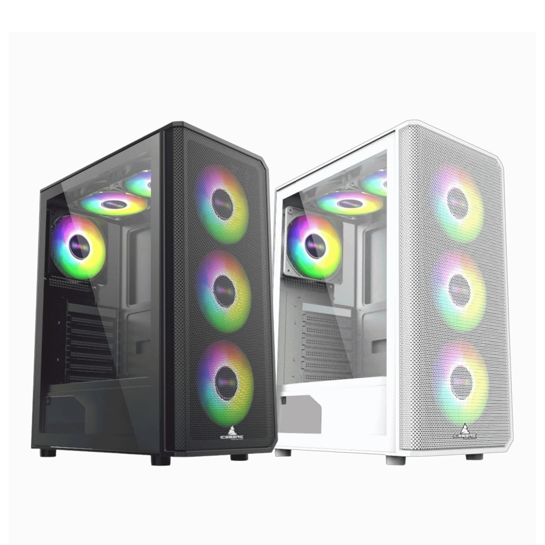 CHASIS ICEBERG FLOW E 4 FAN ARGB NEGRA