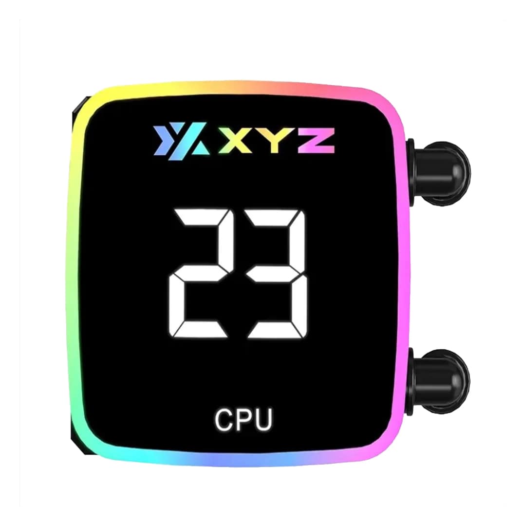 LIQUIDA XYZ 240 ARGB  BLACK MEDIDOR DE TEMP