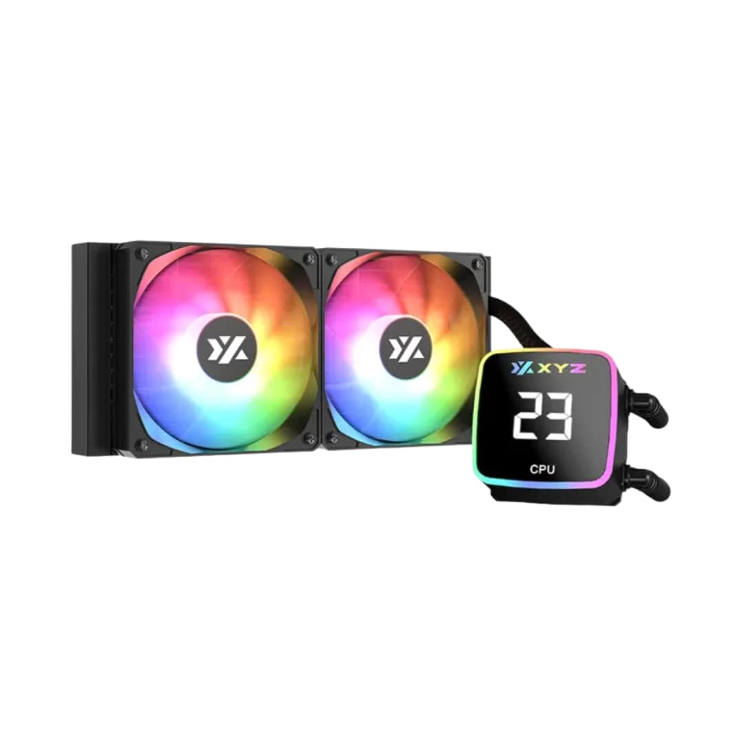 LIQUIDA XYZ 240 ARGB  BLACK MEDIDOR DE TEMP